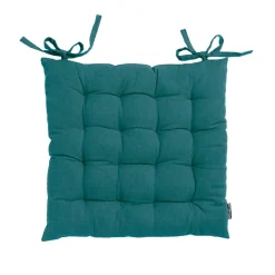 EMINZA Coussin de chaise carré coton (40 x 40 cm) Pixel Bleu canard Online