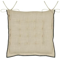 STOF Coussin de chaise carré coton (38 x 38 cm) Helios Ecru Best