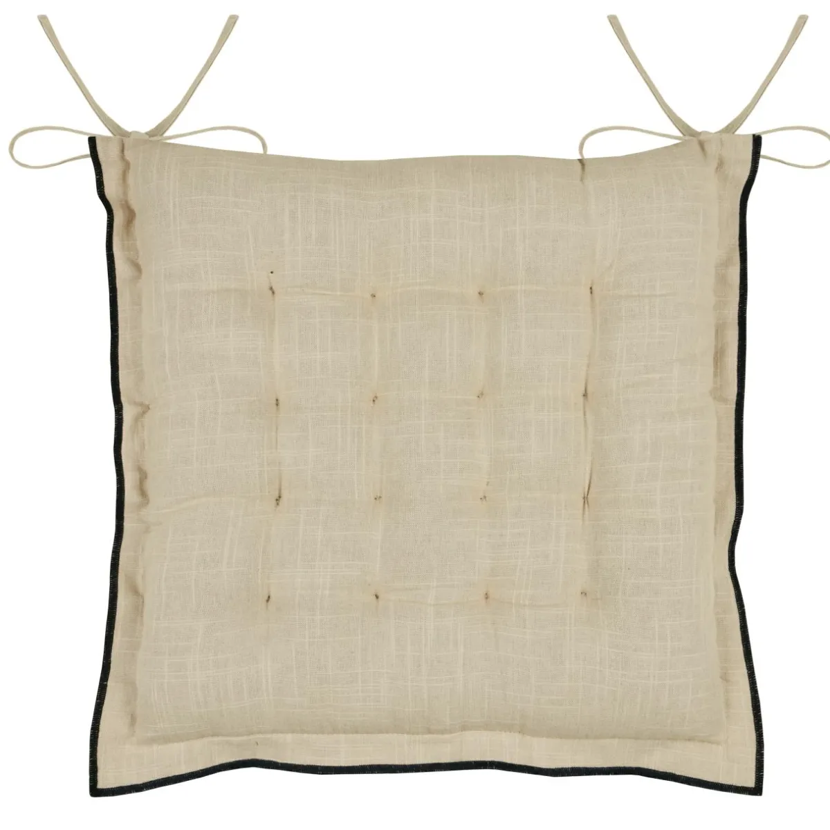 STOF Coussin de chaise carré coton (38 x 38 cm) Helios Ecru Best