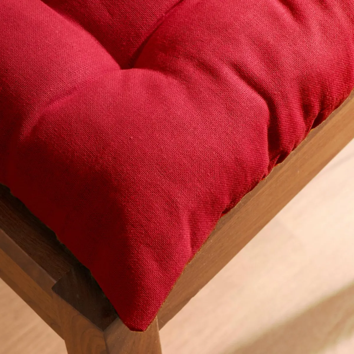 EMINZA Coussin de chaise carré coton (40 x 40 cm) Pixel Rouge Best