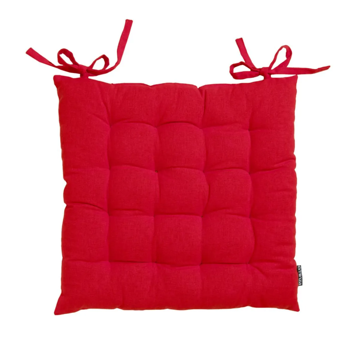 EMINZA Coussin de chaise carré coton (40 x 40 cm) Pixel Rouge Best