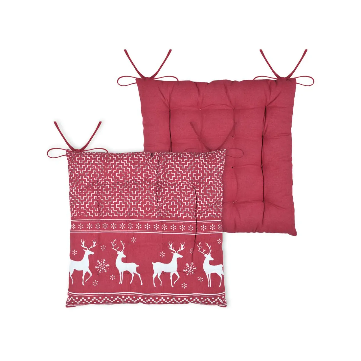 STOF Coussin de chaise carré coton (40 x 40 cm) Arbin Rouge Outlet