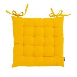 EMINZA Coussin de chaise carré coton (40 x 40 cm) Pixel Jaune moutarde Outlet
