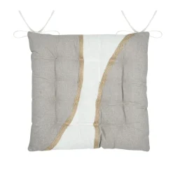 STOF Coussin de chaise carré coton (38 x 38 cm) Blokken Ecru Online
