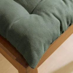 EMINZA Coussin de chaise carré coton (40 x 40 cm) Pixel Vert kaki