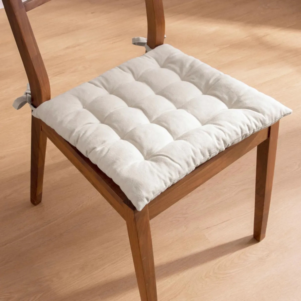 EMINZA Coussin de chaise carré coton (40 x 40 cm) Pixel Beige Clearance