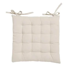 EMINZA Coussin de chaise carré coton (40 x 40 cm) Pixel Beige Clearance