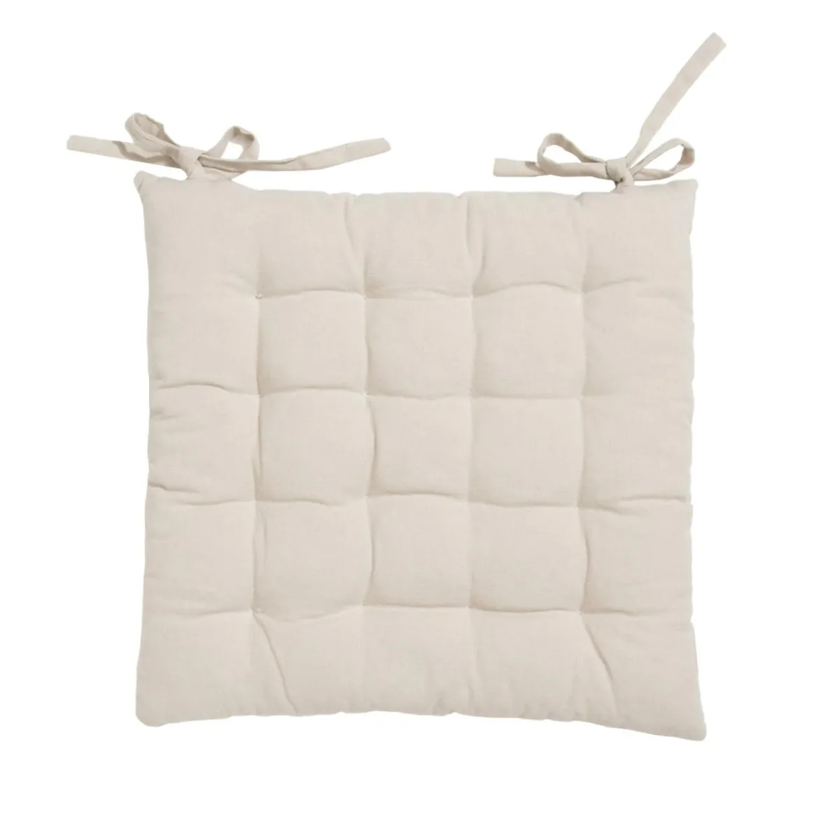 EMINZA Coussin de chaise carré coton (40 x 40 cm) Pixel Beige Clearance