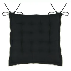 STOF Coussin de chaise carré coton (38 x 38 cm) Helios Noir Outlet
