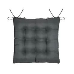 STOF Coussin de chaise carré fausse fourrure (40 x 40 cm) Asgard Gris carbone Gris foncé New