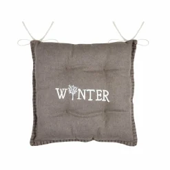 STOF Coussin de chaise carré velours (38 x 38 cm) Landry Taupe Discount