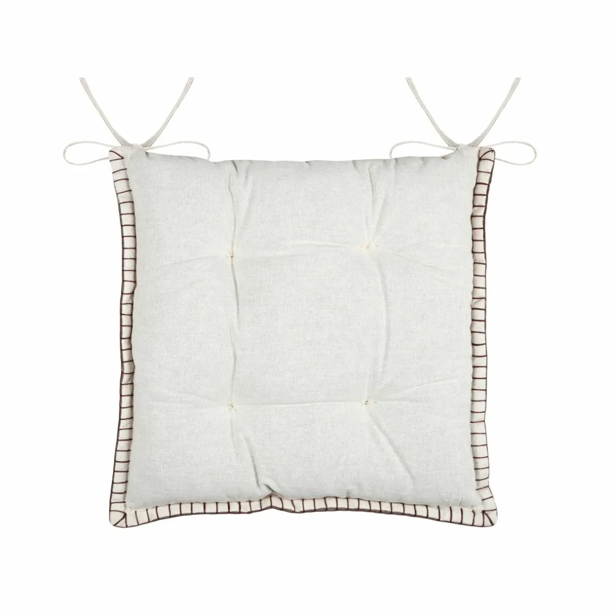 STOF Coussin de chaise carré velours (38 x 38 cm) Landry Taupe Discount