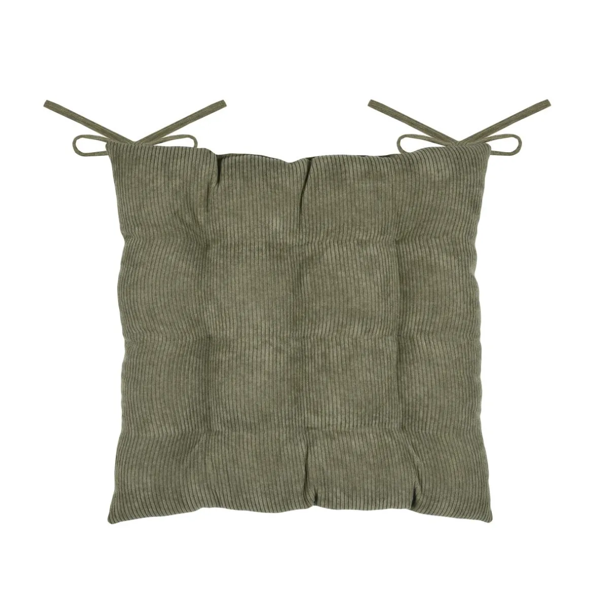 STOF Coussin de chaise carré velours (38 x 38 cm) Dandy Vert kaki Hot