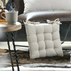 STOF Coussin de chaise carré velours (38 x 38 cm) Dandy Beige Discount
