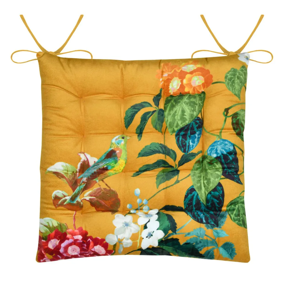 STOF Coussin de chaise carrée coton (38x38 cm) Emmy Multicolore Outlet