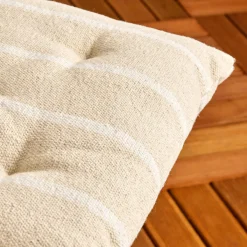 EMINZA Coussin de chaise extérieur toile de coton (40 x 40 cm) Ocealys Blanc Online