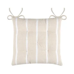 EMINZA Coussin de chaise extérieur toile de coton (40 x 40 cm) Ocealys Blanc Online