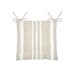 EMINZA Coussin de chaise extérieur carré (38 x 38 cm) Nautira Ecru Hot