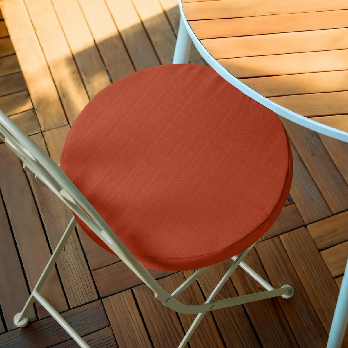 EMINZA Coussin de chaise extérieur rond (40 cm) Sunset Terracotta Best