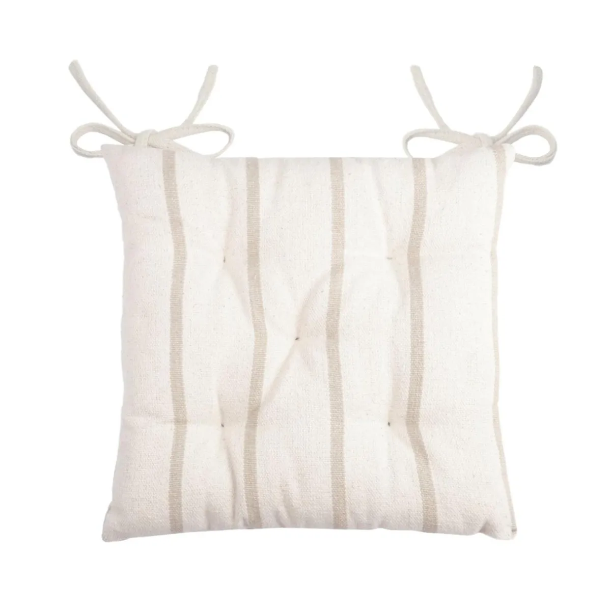 EMINZA Coussin de chaise extérieur toile de coton (40 x 40 cm) Ocealys Beige Outlet
