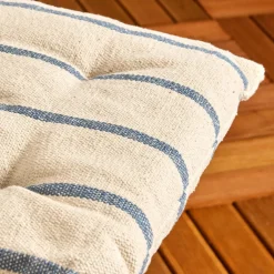EMINZA Coussin de chaise extérieur toile de coton (40 x 40 cm) Ocealys Bleu marine Discount