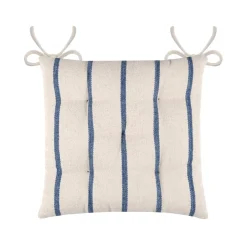 EMINZA Coussin de chaise extérieur toile de coton (40 x 40 cm) Ocealys Bleu marine Discount