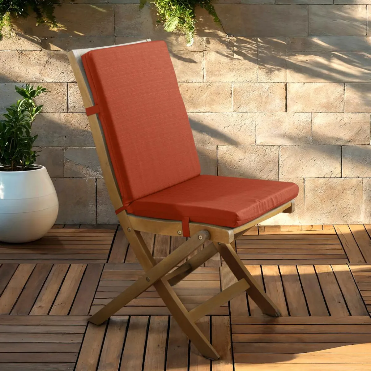 EMINZA Coussin de chaise extérieur avec dossier (90 x 40 cm) Sunset Terracotta Sale