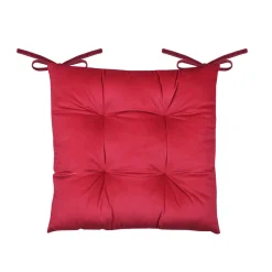STOF Coussin de chaise Noël carré velours (38 x 38 cm) Harold Rouge Hot