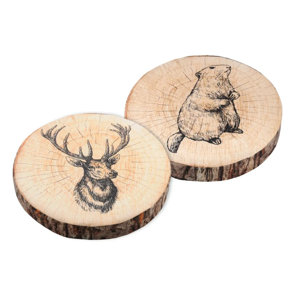 STOF Coussin de chaise rond (38 cm) Gruffy Marron Best