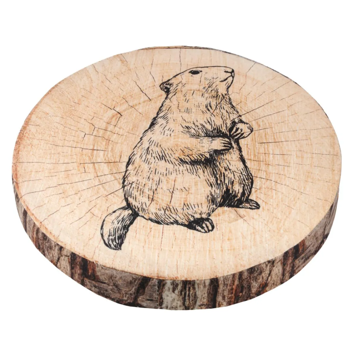 STOF Coussin de chaise rond (38 cm) Gruffy Marron Best