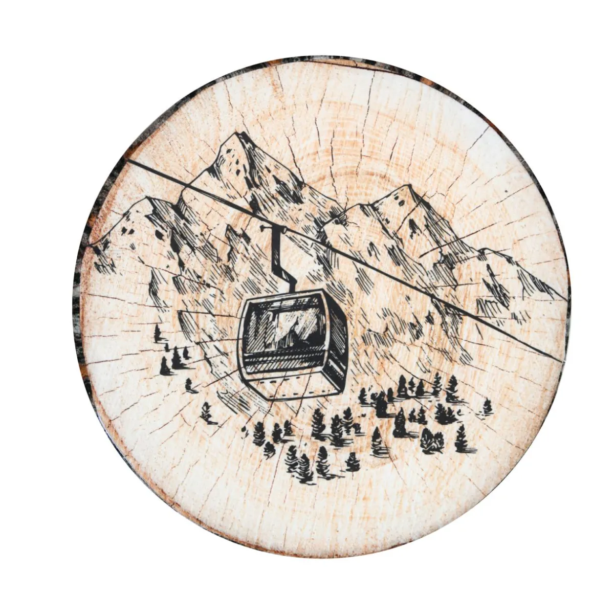 STOF Coussin de chaise rond (38 x 38 cm) Tignes Marron Sale