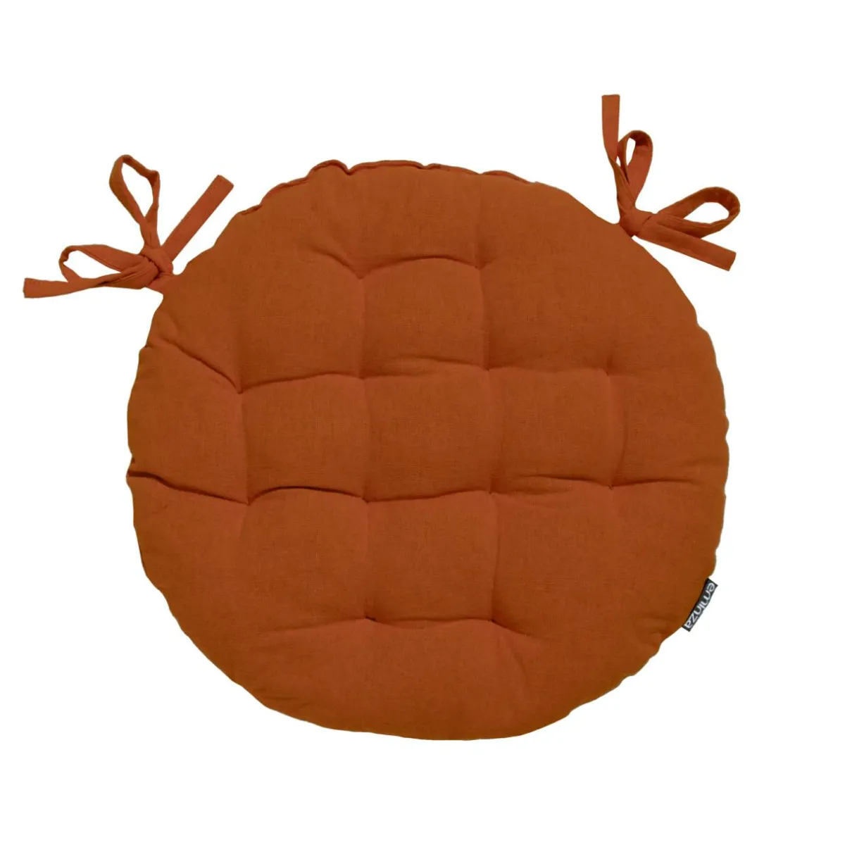 EMINZA Coussin de chaise rond coton (40 cm) Pixel Terracotta Sale