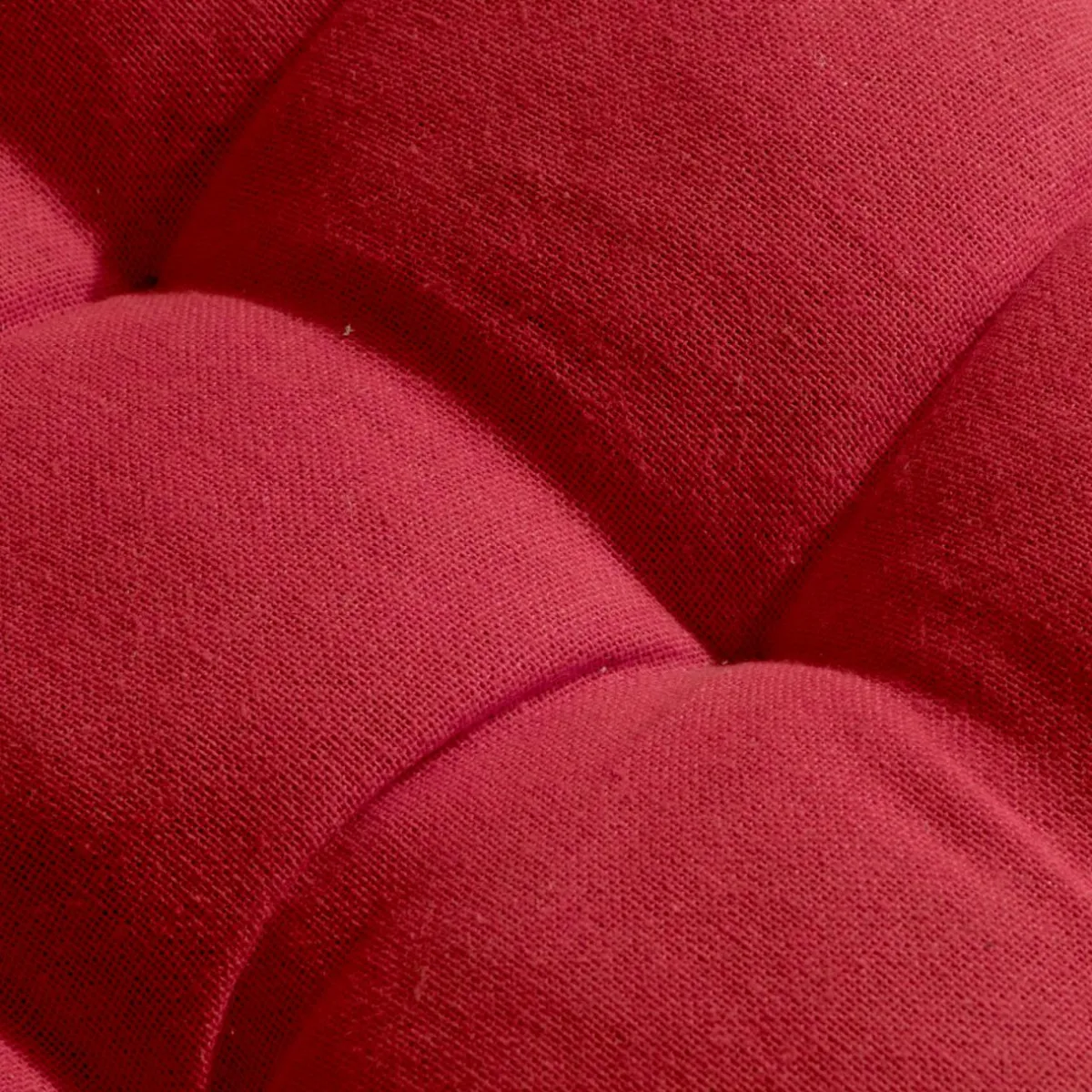 EMINZA Coussin de chaise rond coton (40 cm) Pixel Rouge New