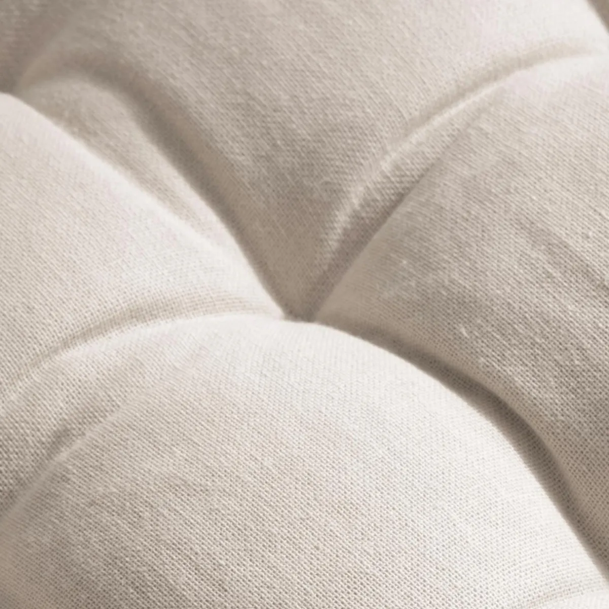 EMINZA Coussin de chaise rond coton (40 cm) Pixel Beige Sale