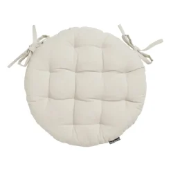 EMINZA Coussin de chaise rond coton (40 cm) Pixel Beige Sale