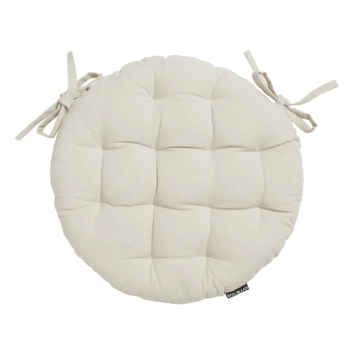 EMINZA Coussin de chaise rond coton (40 cm) Pixel Beige Sale