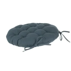 ATMOSPHERA Coussin de chaise rond Datara Orage Bleu orage Discount