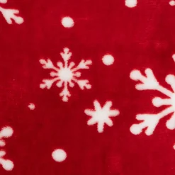 FEERIC LIGHTS Coussin de Noël carré (40 cm) Flocons de neige Rouge Sale