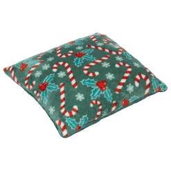 FEERIC LIGHTS Coussin de Noël carré (40 cm) Houx et sucre d'orge Vert Best