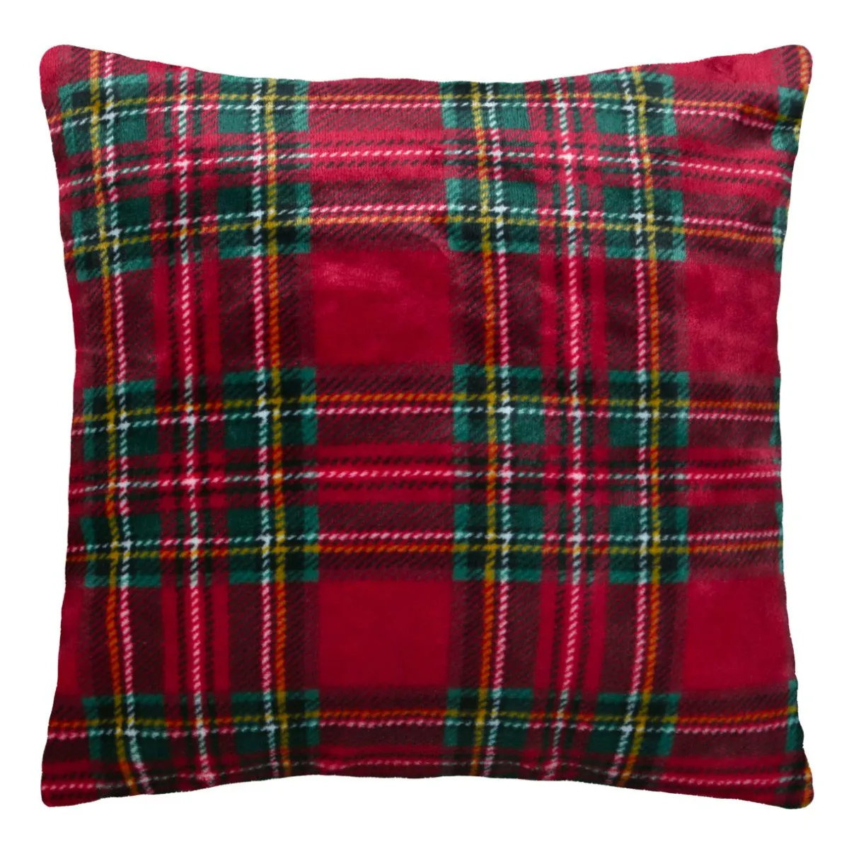 STOF Coussin de Noël carré (45 x 45 cm) Carreaux Tartan Vert et Rouge Online