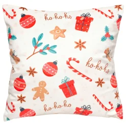 JJA Coussin de Noël carré (40 x 40 cm) Délice Multicolore Discount