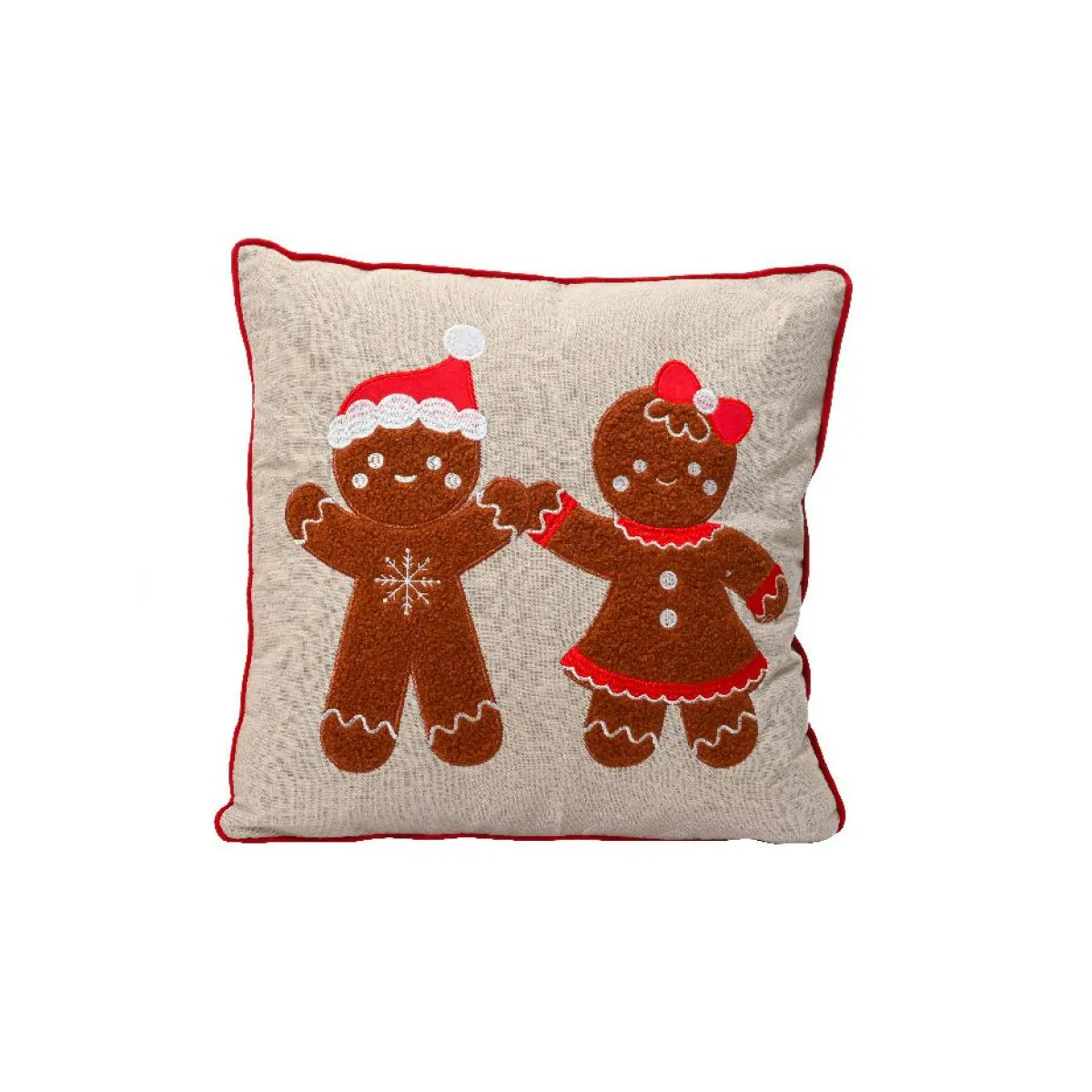 KAEMINGK Coussin de Noël carré coton (45 x 45 cm) Bonhomme Rouge Best
