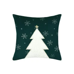 STOF Coussin de Noël carré velours (45 x 45 cm) Harold sapin Vert