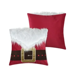 STOF Coussin de Noël carré velours (40 x 40 cm) Edgard Multicolore Rouge