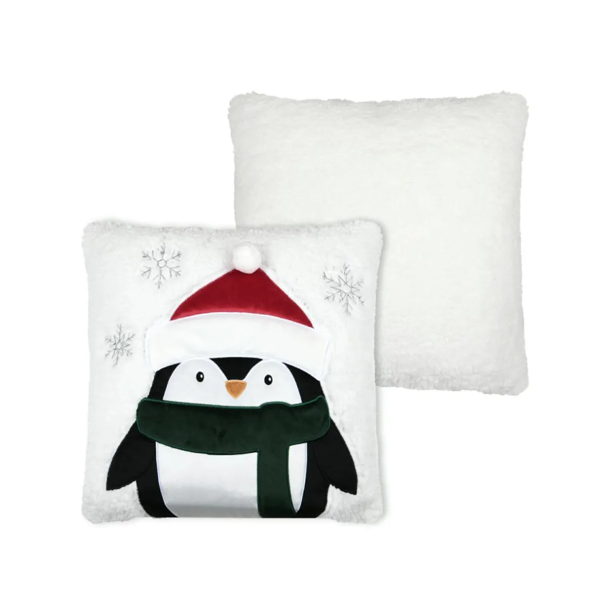STOF Coussin de Noël carré velours (45 x 45 cm) Edgard Pingouin Blanc Online