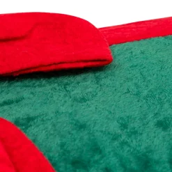 JJA Coussin de Noël rectangulaire (30 x 50 cm) Nœud en velours Rouge et Vert Outlet