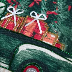 STOF Coussin de Noël rectangulaire (35 x 55 cm) Gifted Vert New