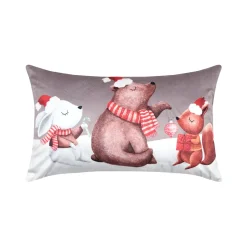 STOF Coussin de Noël rectangulaire velours (30 x 50 cm) Lucien Taupe Sale