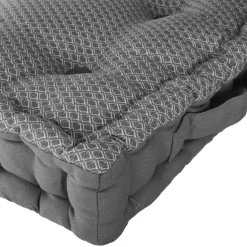 ATMOSPHERA Coussin de sol carré coton (40 x 40 cm) Otto Gris Sale