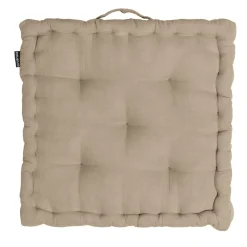 EMINZA Coussin de sol carré gaze de coton (50 x 50 cm) Gaïa Ficelle Outlet